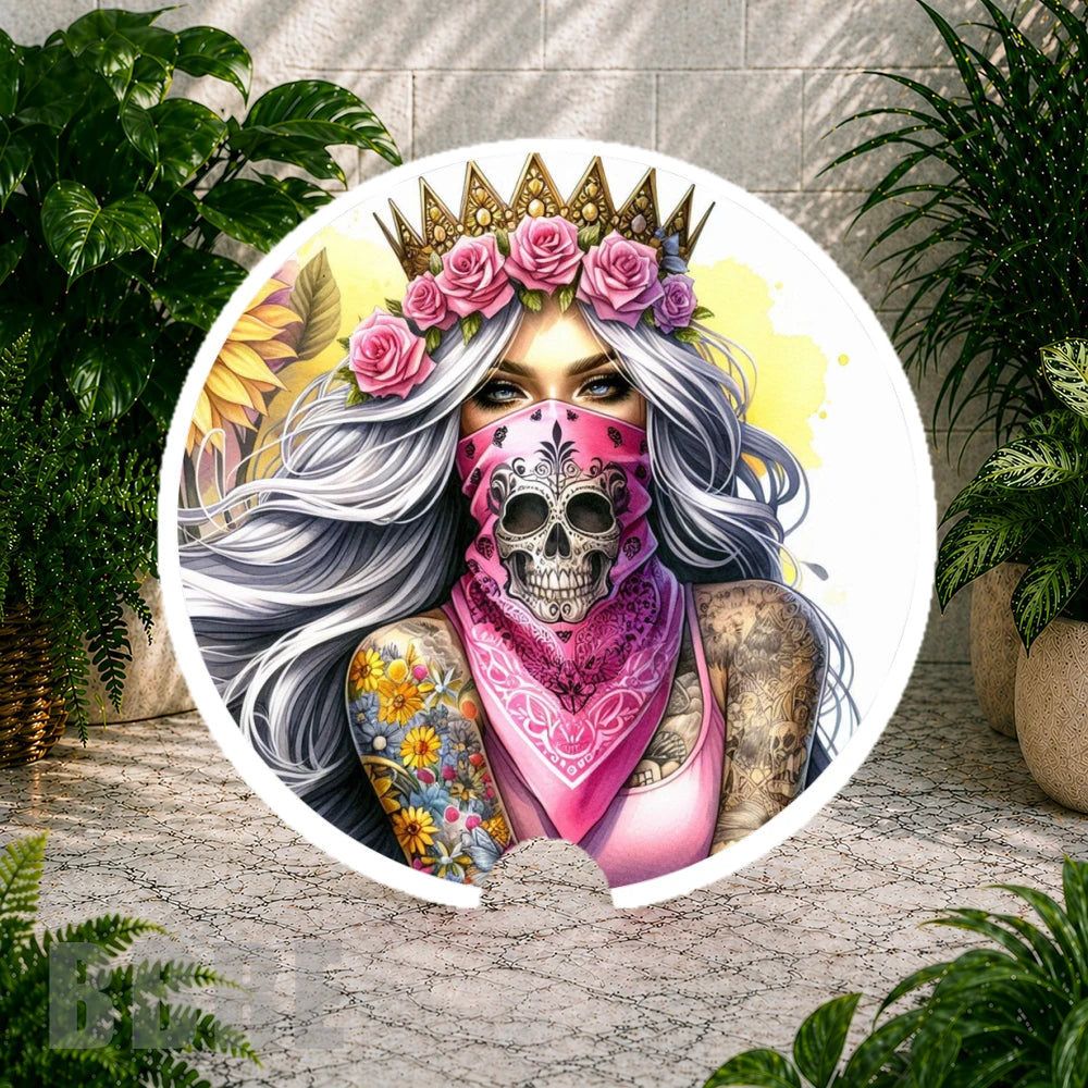 Floral Skull 3 Coaster Sublimation Wrap