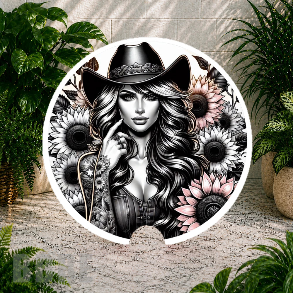 Cowgirl Sunflowers Coaster Sublimation Wrap