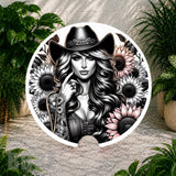 Cowgirl Sunflowers Coaster Sublimation Wrap