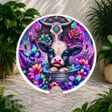 Floral Cow Coaster Sublimation Wrap