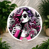 Stylish Woman Coaster Sublimation Wrap