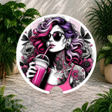 Stylish Woman Coaster Sublimation Wrap