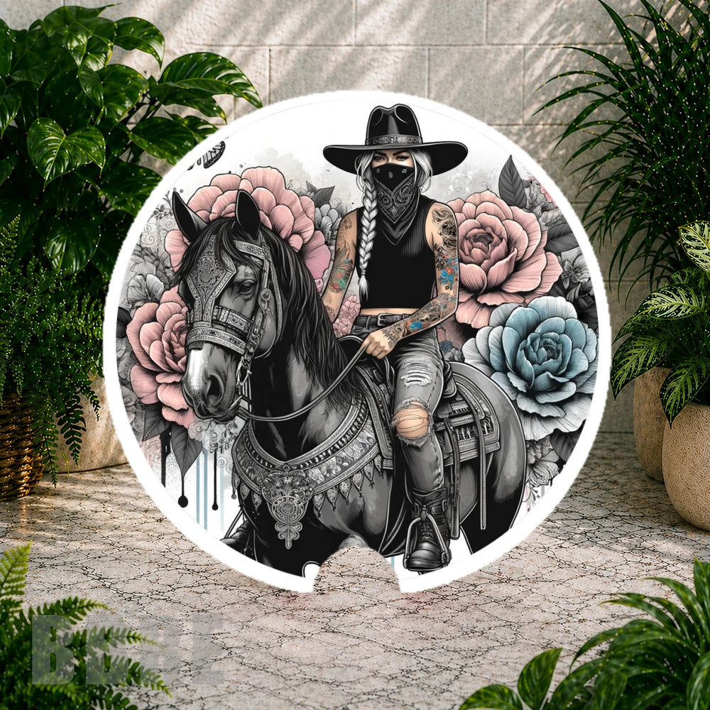 Cowgirl Horse 2 Coaster Sublimation Wrap