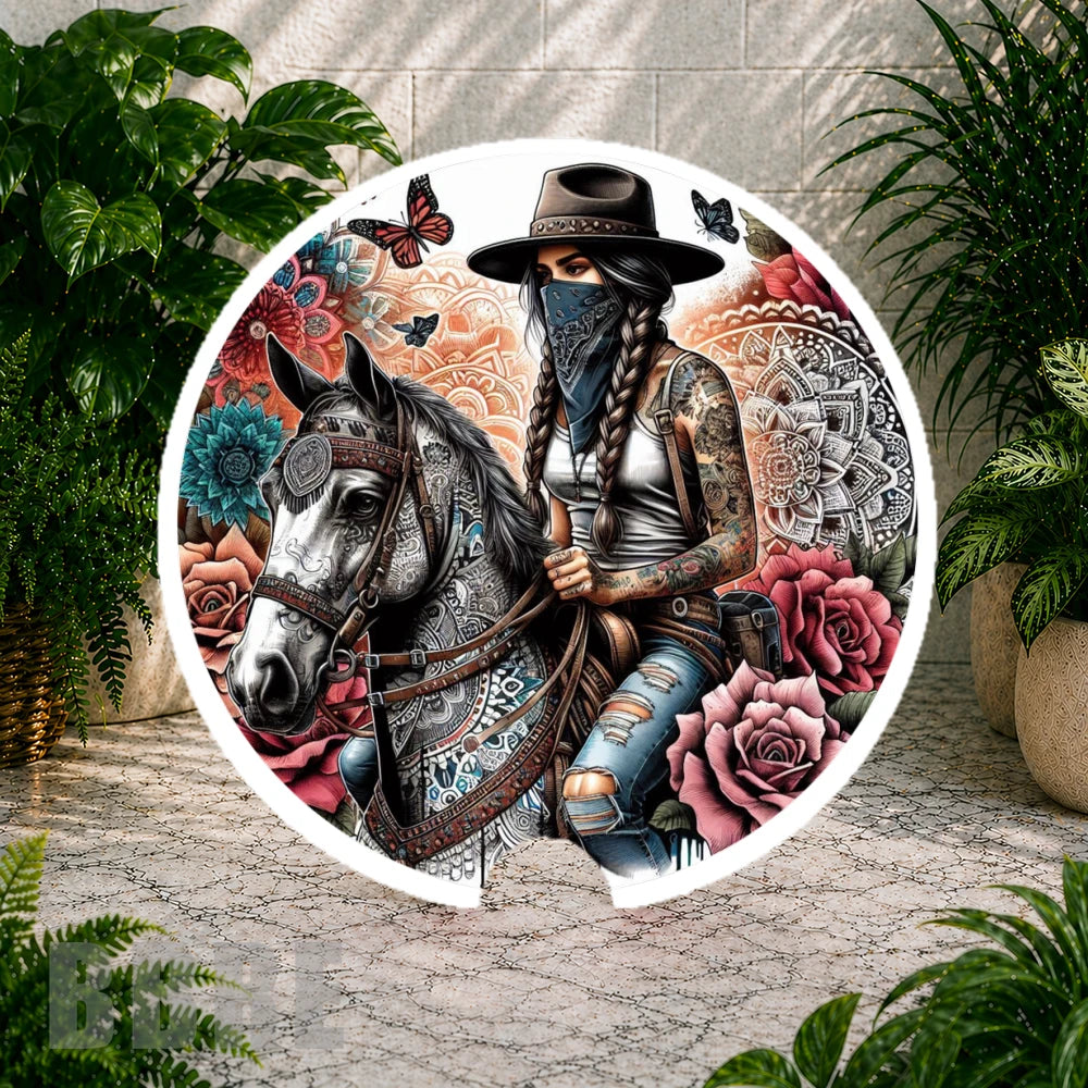 Cowgirl Horse 3 Coaster Sublimation Wrap