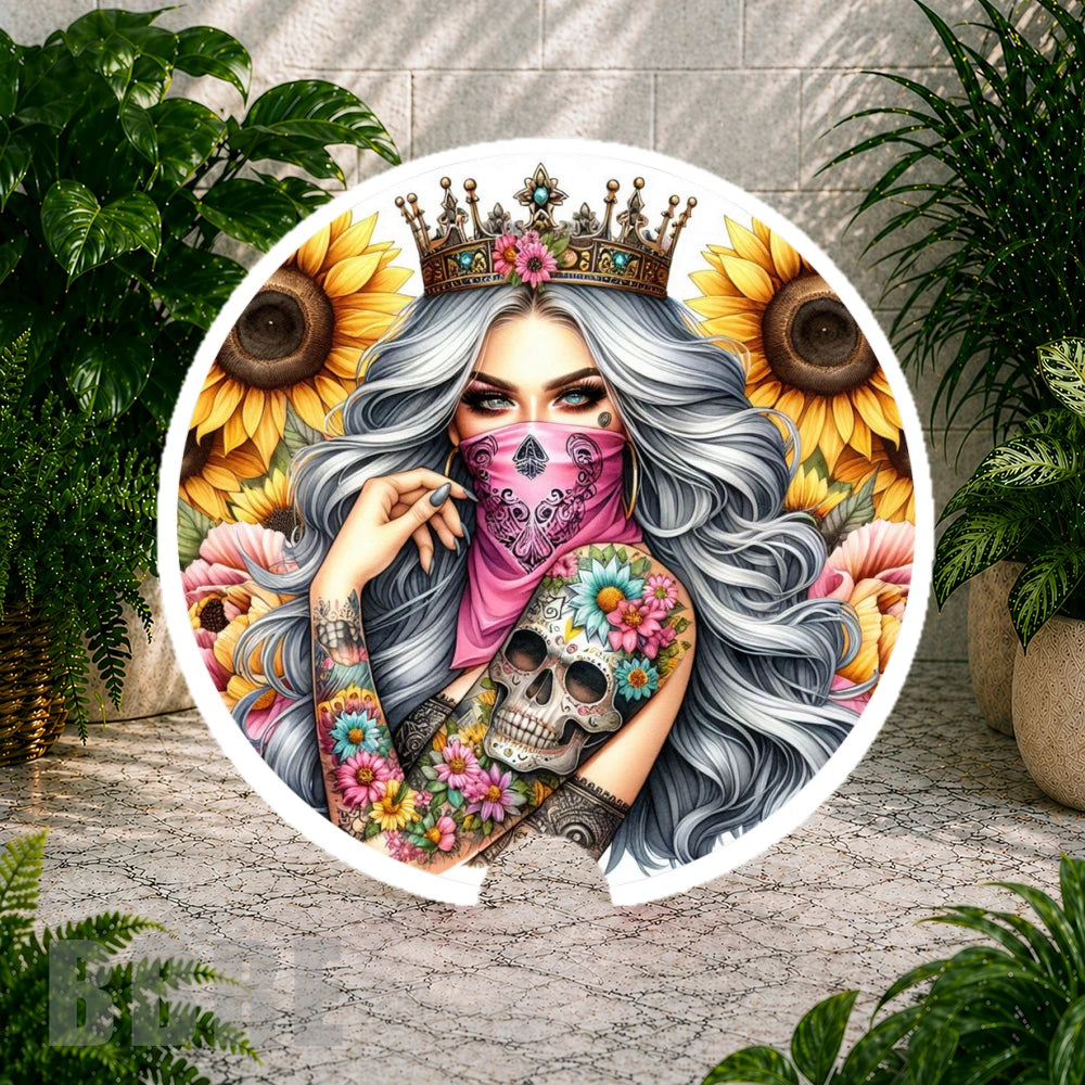 Floral Skull 4 Coaster Sublimation Wrap