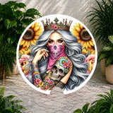 Floral Skull 4 Coaster Sublimation Wrap