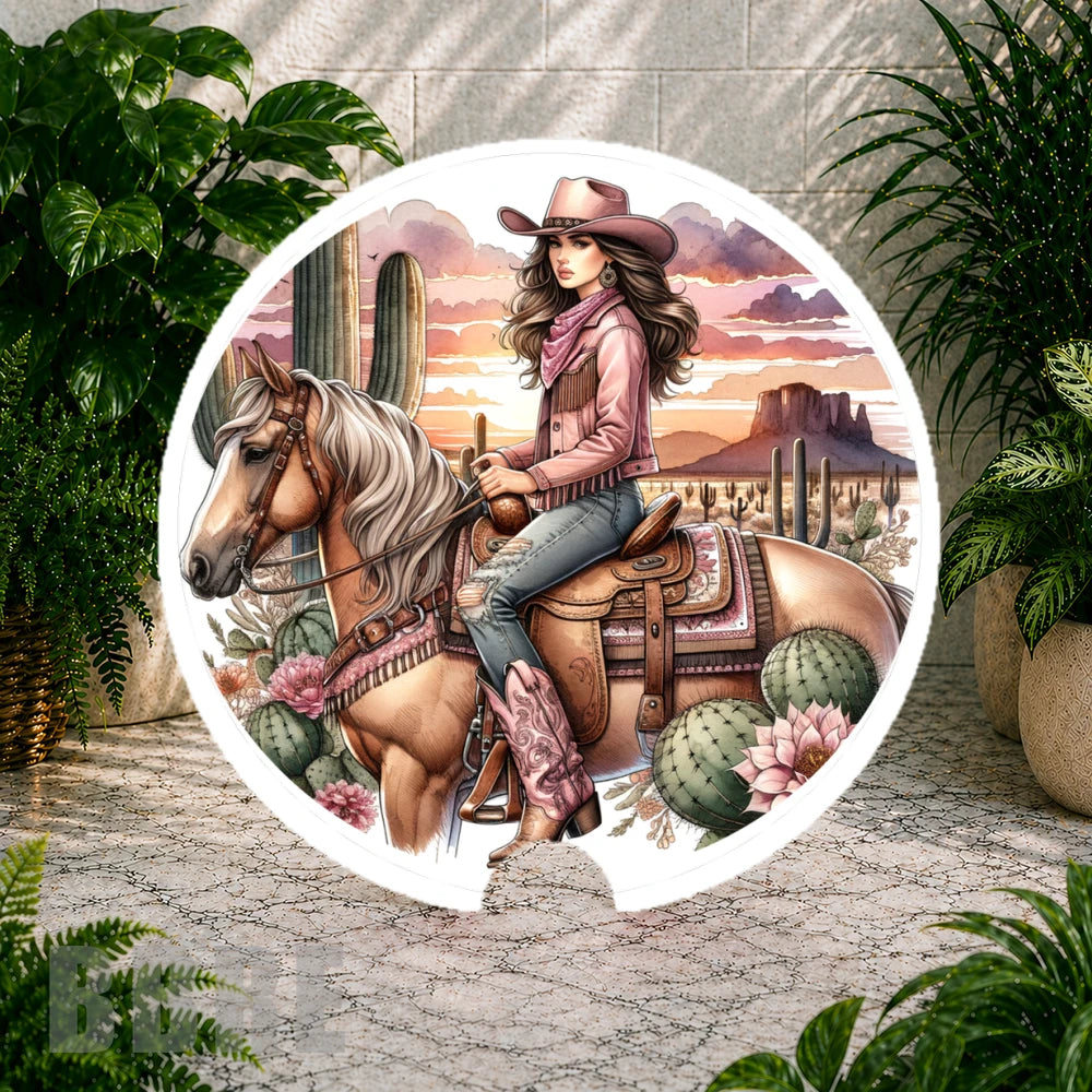 Cowgirl Horse 4 Coaster Sublimation Wrap
