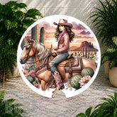 Cowgirl Horse 4 Coaster Sublimation Wrap