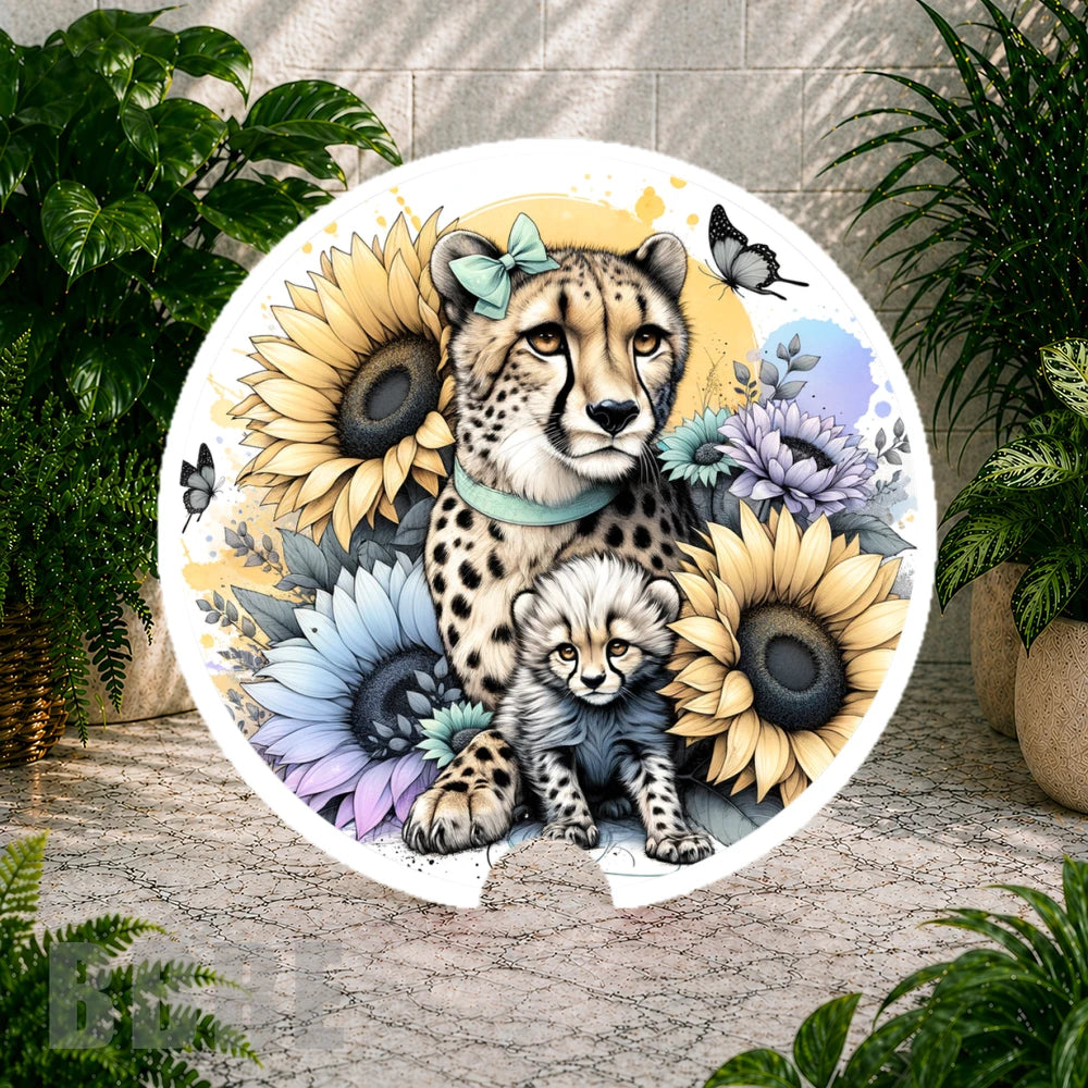 Cheetah Floral Coaster Sublimation Wrap