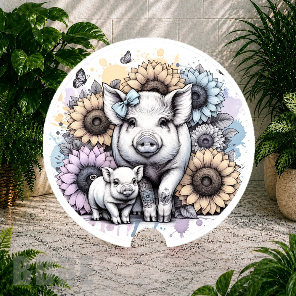 Floral Piglets Coaster Sublimation Wrap