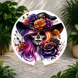 Floral Skull 15 Coaster Sublimation Wrap