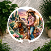 Cowgirl Sunset Coaster Sublimation Wrap