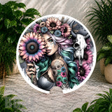 Floral Skull 6 Coaster Sublimation Wrap