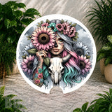 Floral Skull 7 Coaster Sublimation Wrap