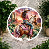 Cowgirl Sunset 2 Coaster Sublimation Wrap