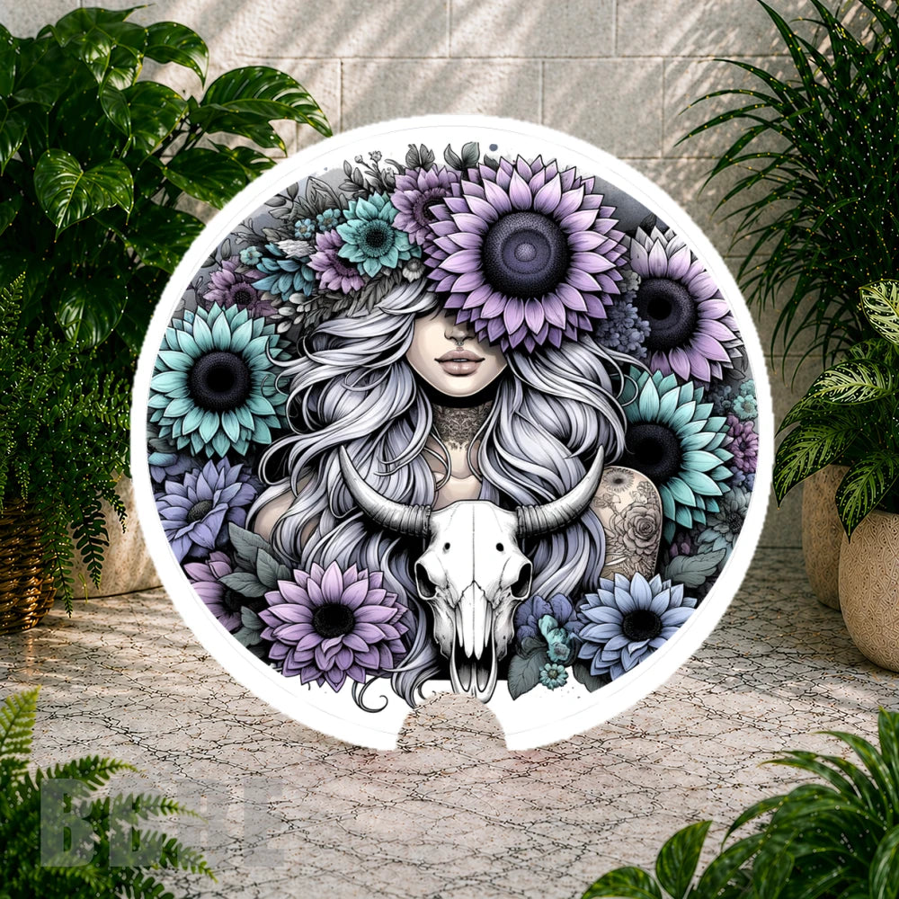 Floral Skull 10 Coaster Sublimation Wrap