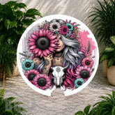Floral Skull 9 Coaster Sublimation Wrap