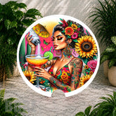 Floral Cocktail Coaster Sublimation Wrap