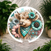 Floral Cow 2 Coaster Sublimation Wrap