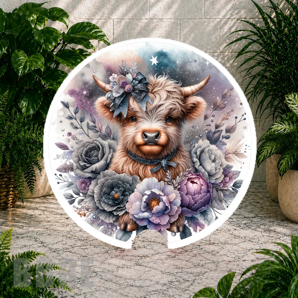 Floral Highland Cow 2 Coaster Sublimation Wrap