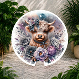 Floral Highland Cow 2 Coaster Sublimation Wrap