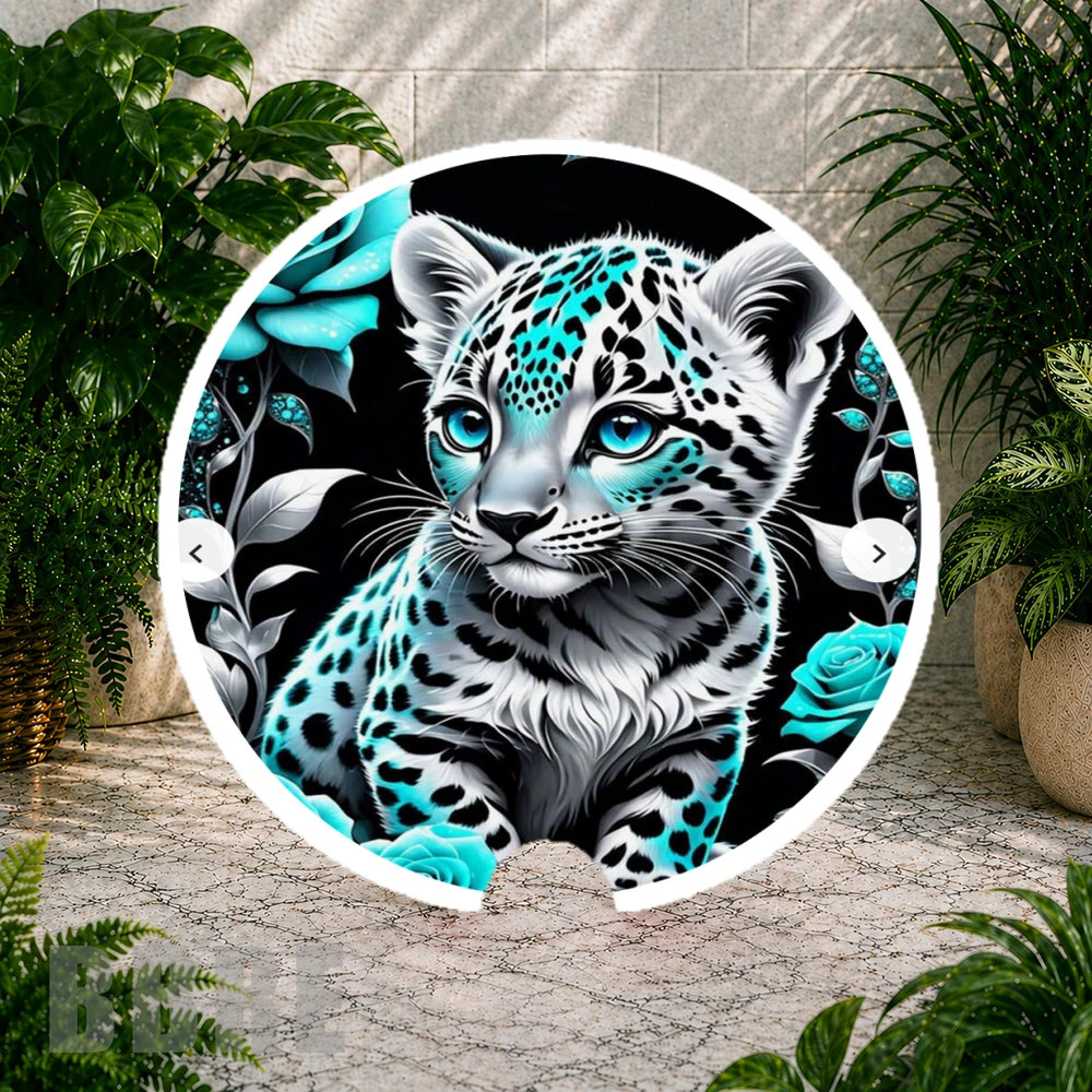 Blue Leopard Coaster Sublimation Wrap