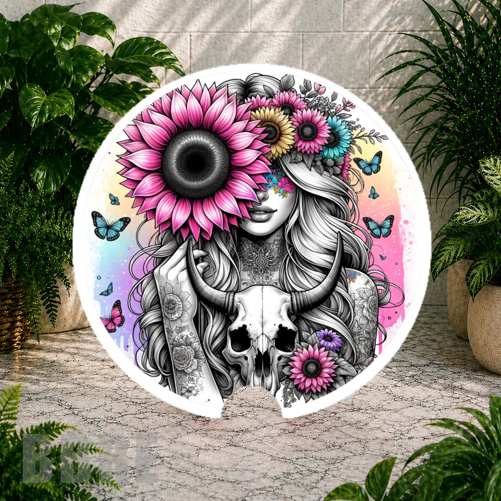 Floral Skull 12 Coaster Sublimation Wrap
