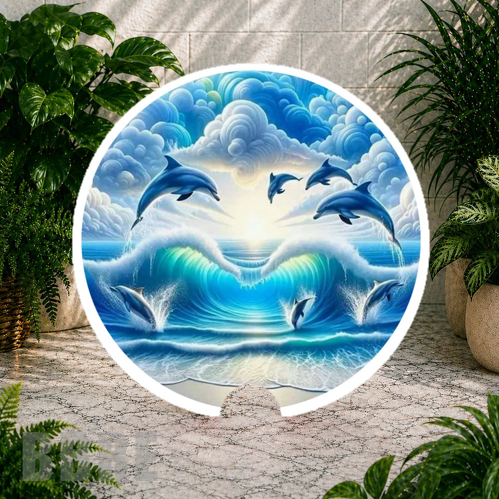 Ocean Dolphins Coaster Sublimation Wrap