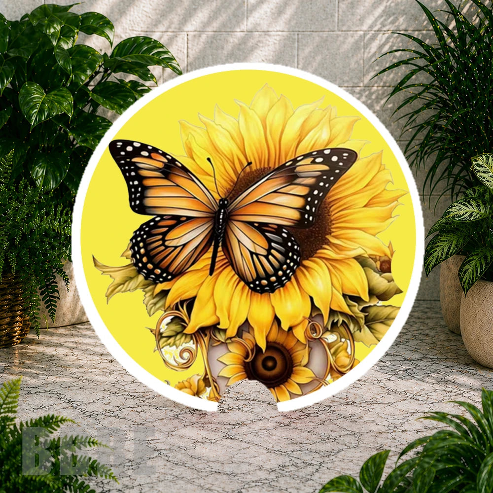 Butterfly Sunflower 2 Coaster Sublimation Wrap