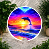 Dolphin Sunset Coaster Sublimation Wrap
