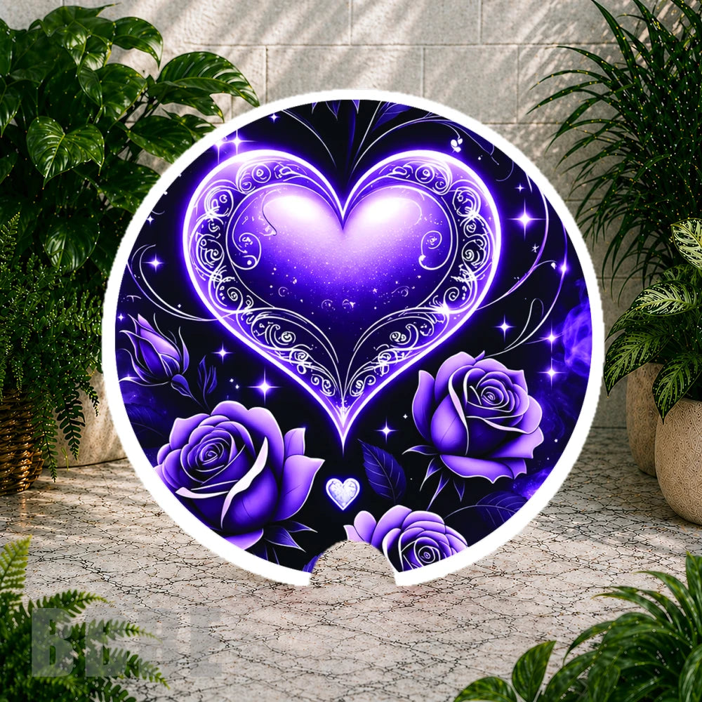 Purple Heart Coaster Sublimation Wrap