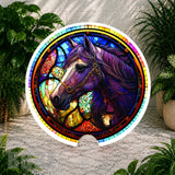 Stained Glass Horse Coaster Sublimation Wrap