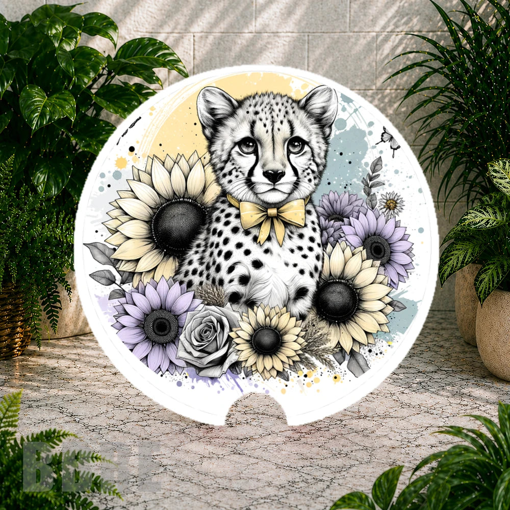 Cheetah Floral 2 Coaster Sublimation Wrap