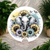 Elephant Floral Coaster Sublimation Wrap