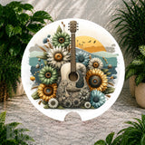 Floral Guitar Coaster Sublimation Wrap