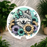 Wolf Floral 3 Coaster Sublimation Wrap