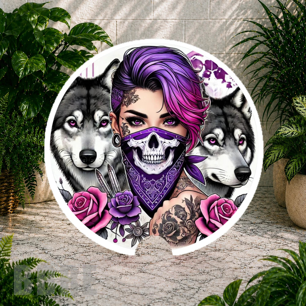 Wolf Skull Coaster Sublimation Wrap