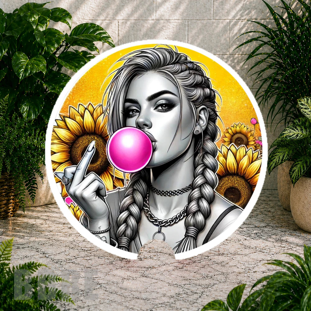 Sunflower Girl 5 Coaster Sublimation Wrap