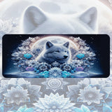 Wolf Floral Faded Image