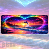 Dolphin Sunset Faded Image