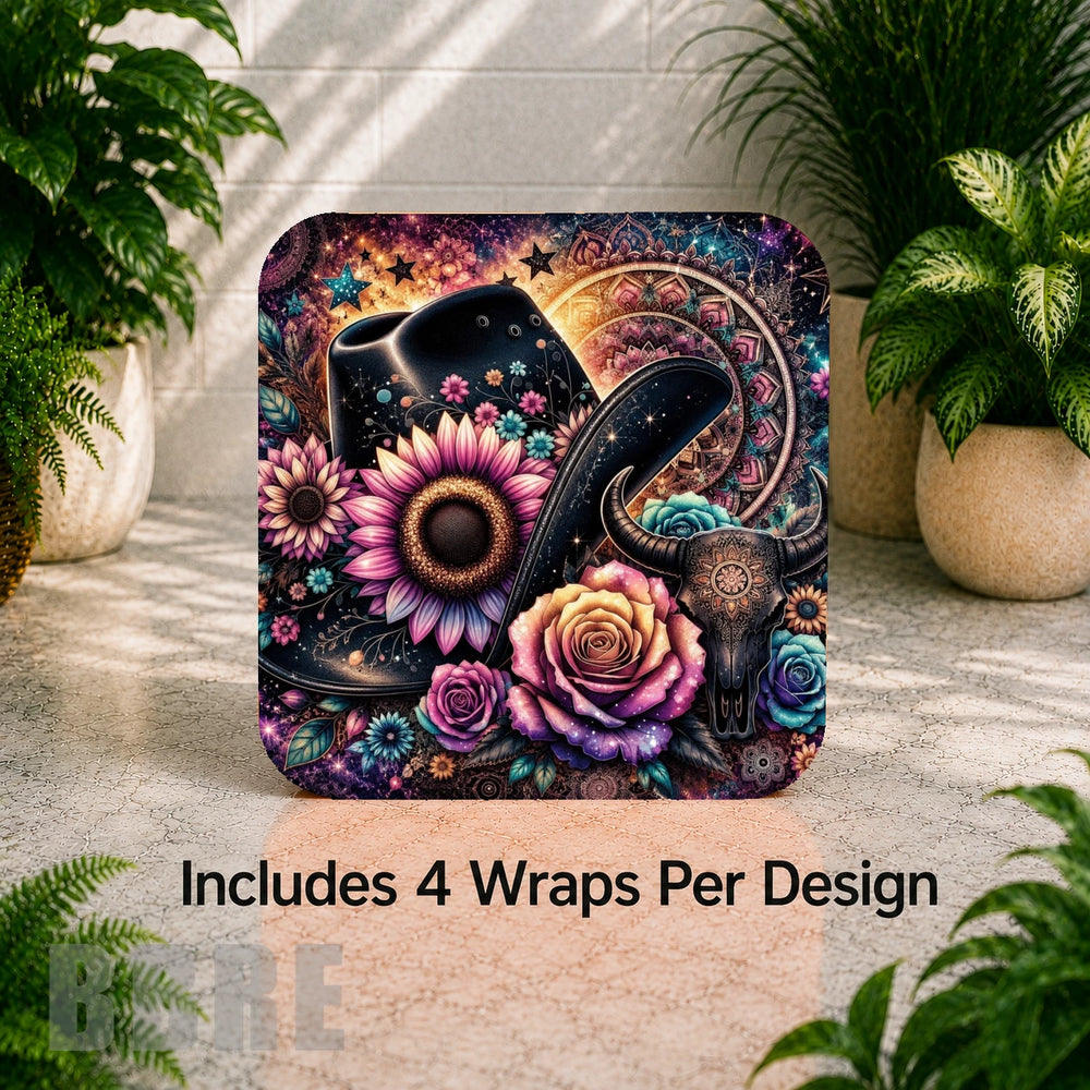 Floral Clock Digital Clock Transfer