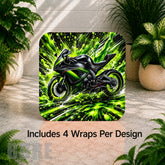 Racing Motorcycle Digital Clock Transfer