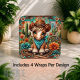 Cowboy Calf Digital Clock Transfer