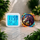Stained Glass Digital Clock Transfer