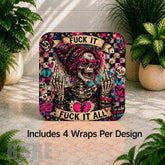 Colorful Skull Digital Clock Transfer