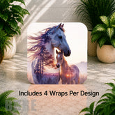 Majestic Horses Digital Clock Transfer