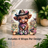 Cowgirl Calf Digital Clock Transfer