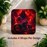 Gothic Motorcycle Digital Clock Transfer