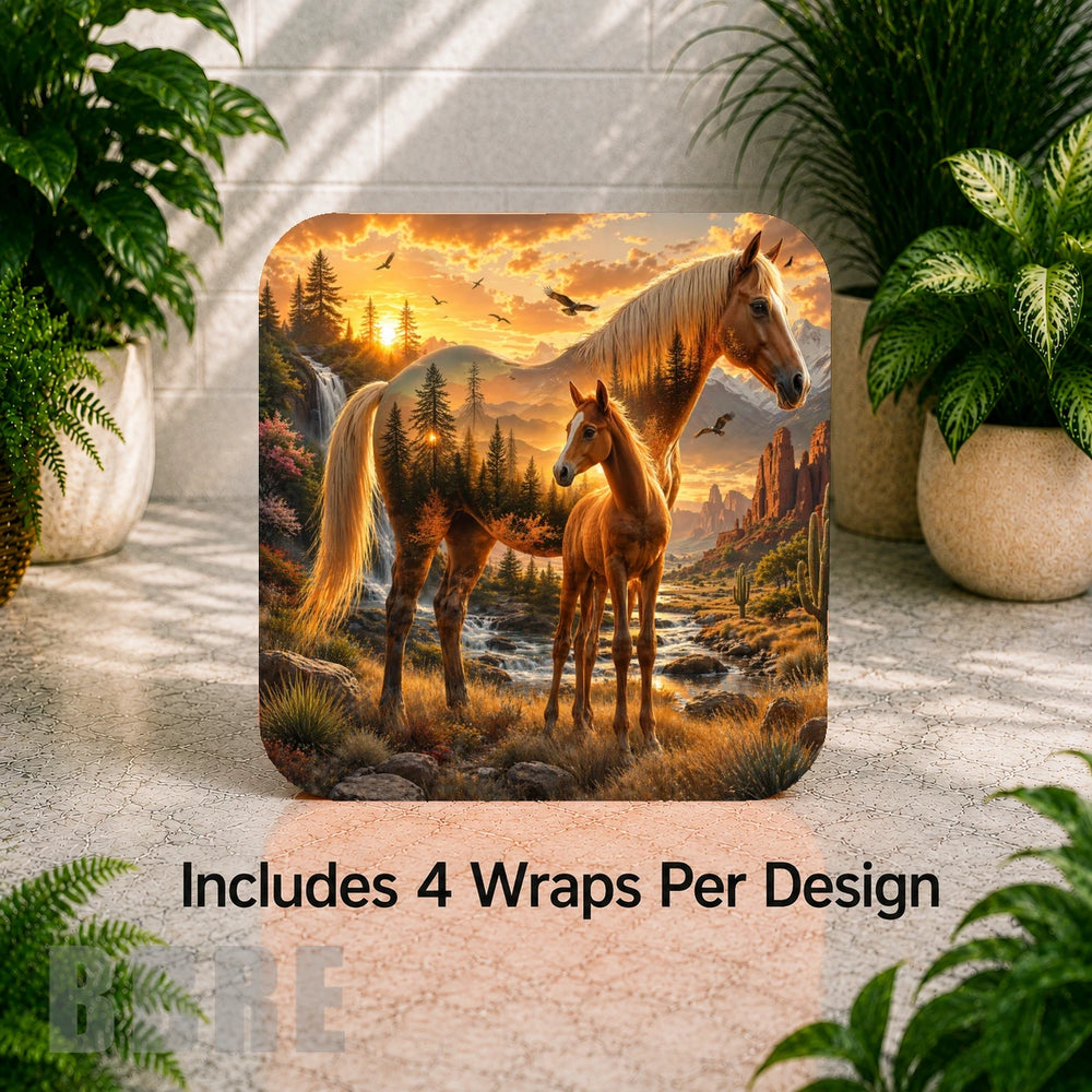 Majestic Horses 2 Digital Clock Transfer