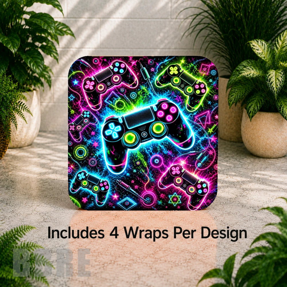 Neon Gamepad Digital Clock Transfer